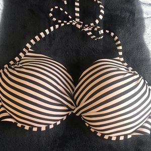 Striped Under wire bikini top